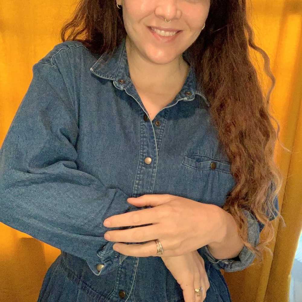 Vintage 80s Denim Dress - image 3