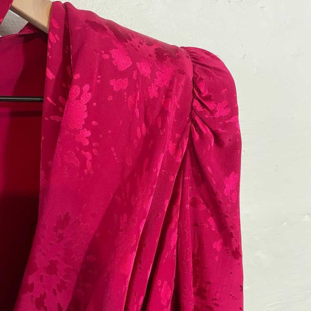 WOMENS VINTAGE WAYNE CLARK PINK SILK WRAP DRESS S… - image 6