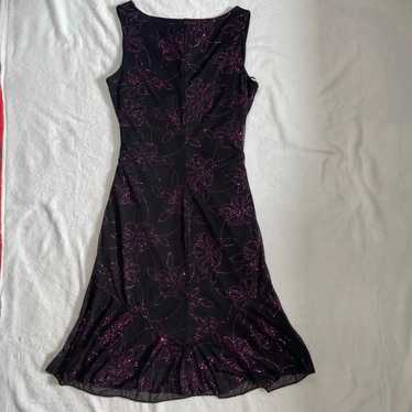 vintage 90s black and pink sparkly fairy mini dres