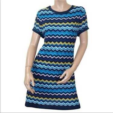 MISSONI for Target blue chevron knit short sleeve 