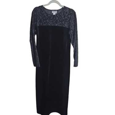 Diane Von Furstenberg DVF Vintage Black Velvet Bu… - image 1