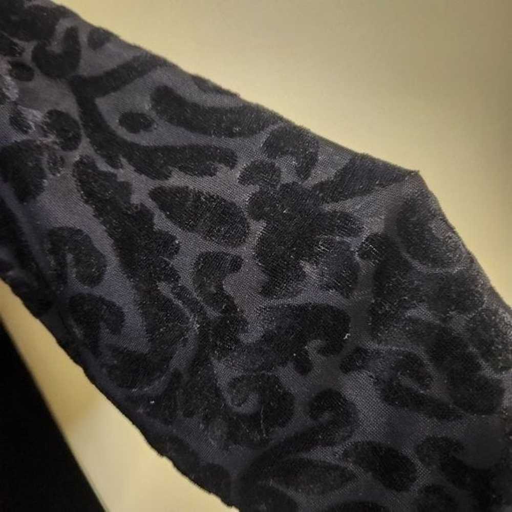 Diane Von Furstenberg DVF Vintage Black Velvet Bu… - image 3