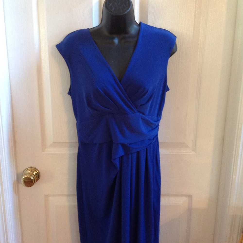 Vintage Calvin Klein Blue Evening Dress - image 2