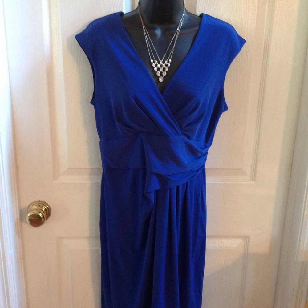 Vintage Calvin Klein Blue Evening Dress - image 5