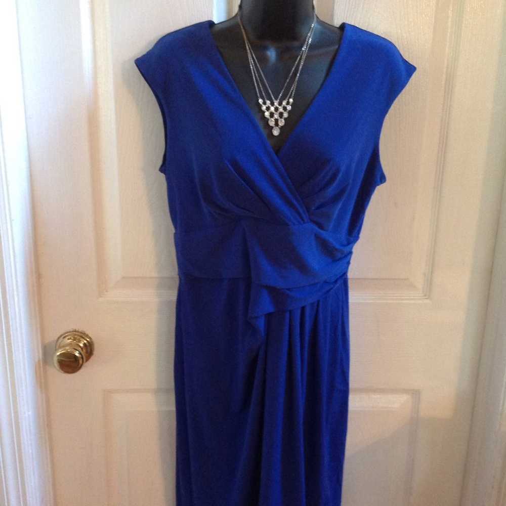 Vintage Calvin Klein Blue Evening Dress - image 6