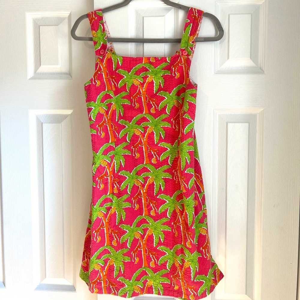 Vintage Lilly Pulitzer pink, green, orange, and y… - image 1