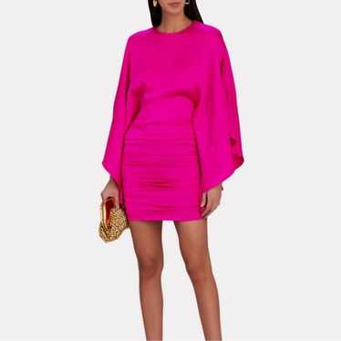 Jonathan Simkhai Kadence Bell Sleeve Satin Mini Dr