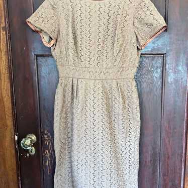 1950’s brown eyelet dress