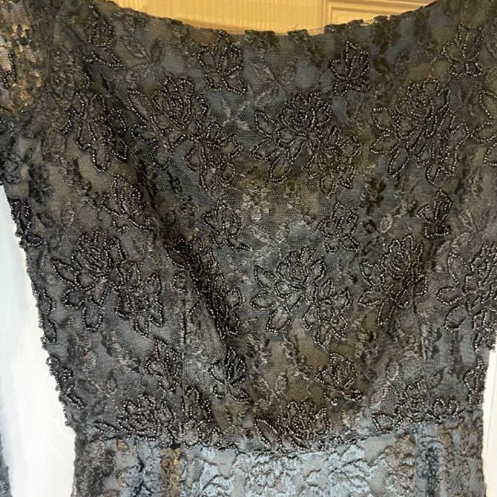 Vintage Black Lace and Beaded Nancy Johnson - image 2