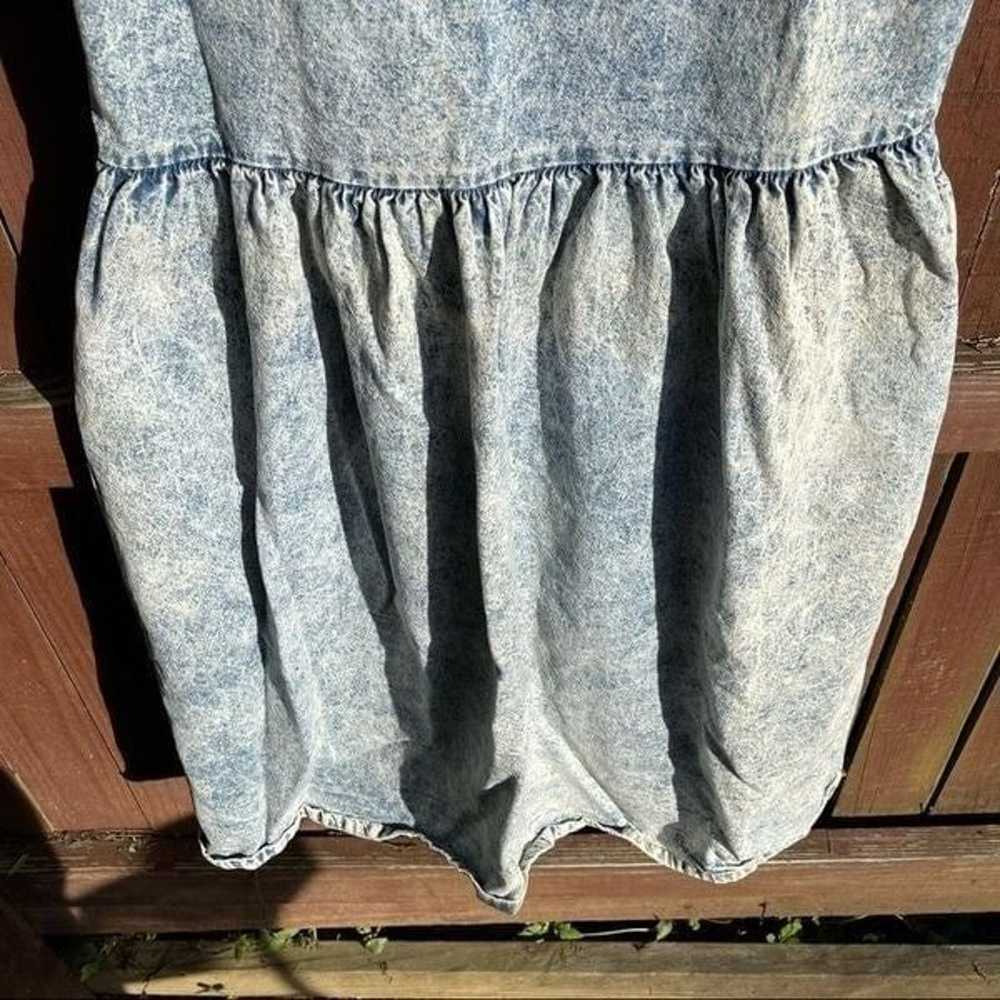 Vintage 80s Disorderly Conduct Acid Wash Dress Med - image 3