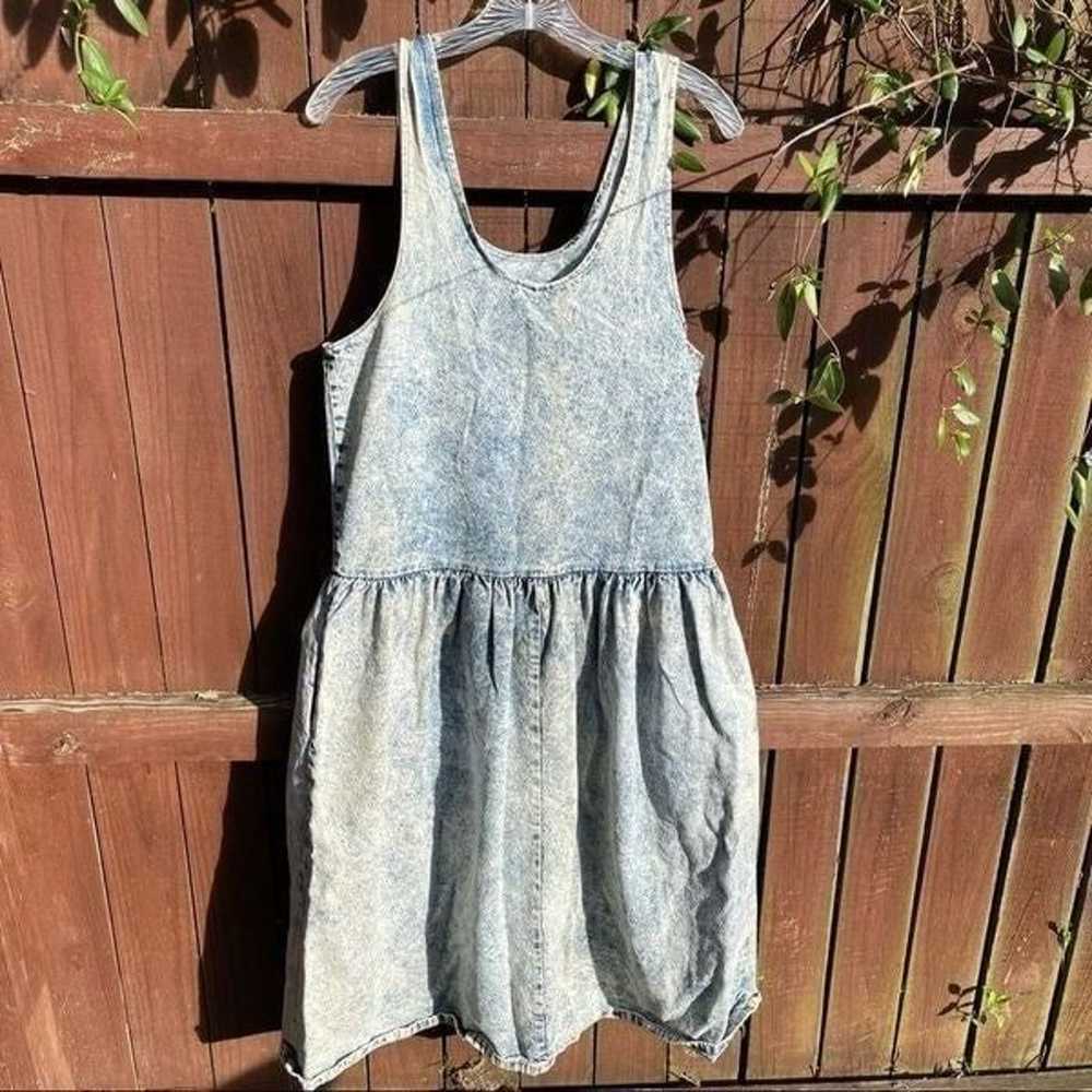 Vintage 80s Disorderly Conduct Acid Wash Dress Med - image 6