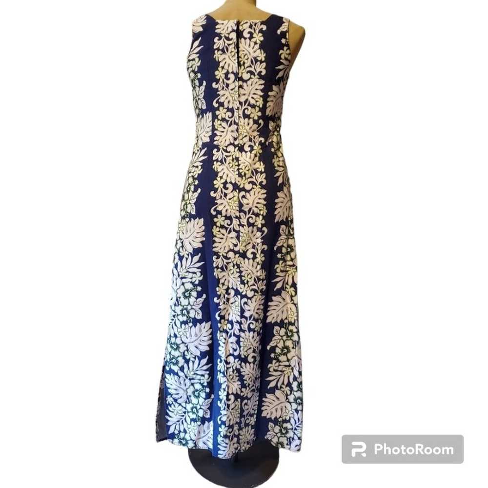 Ladies Royal Creations blue Hawaiian maxi dress m… - image 2