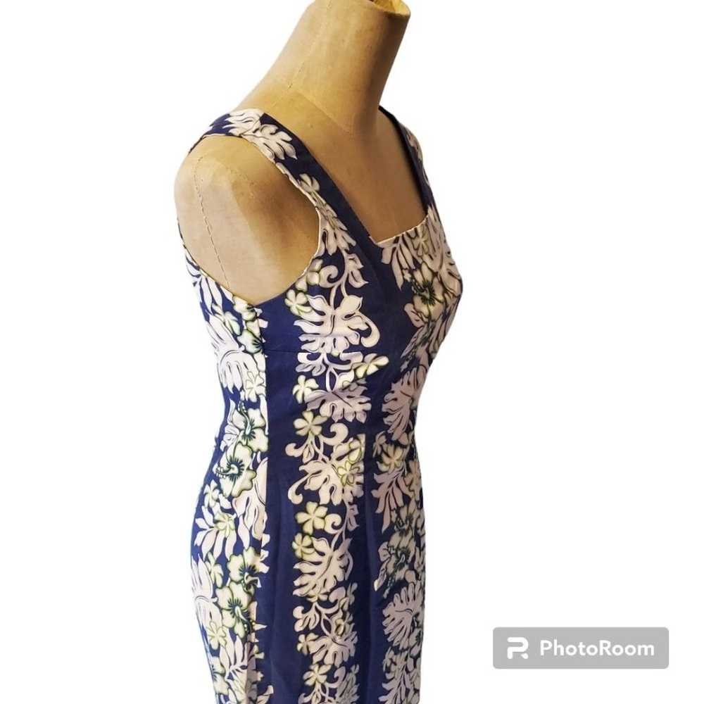 Ladies Royal Creations blue Hawaiian maxi dress m… - image 3