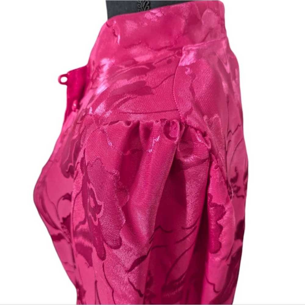 Vintage HHR Fuchsia Pink Floral Embossed Wrap Sty… - image 3