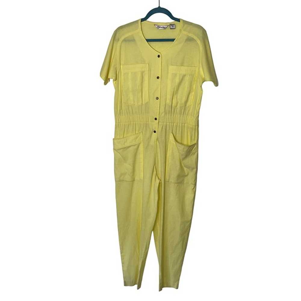 Abraxas Vintage Womens Jumpsuit Size Medium Yello… - image 12