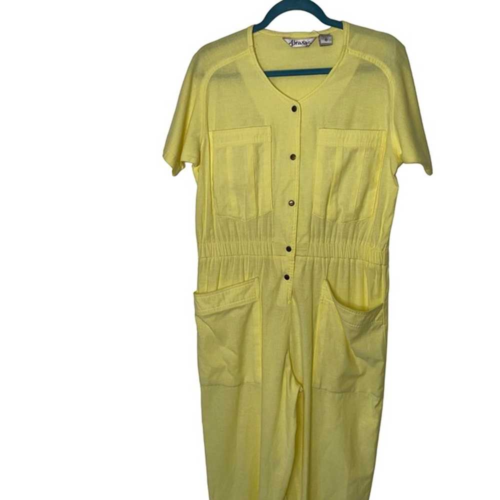 Abraxas Vintage Womens Jumpsuit Size Medium Yello… - image 2