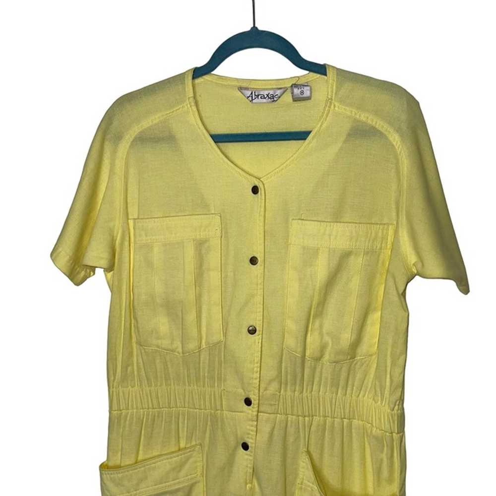 Abraxas Vintage Womens Jumpsuit Size Medium Yello… - image 3