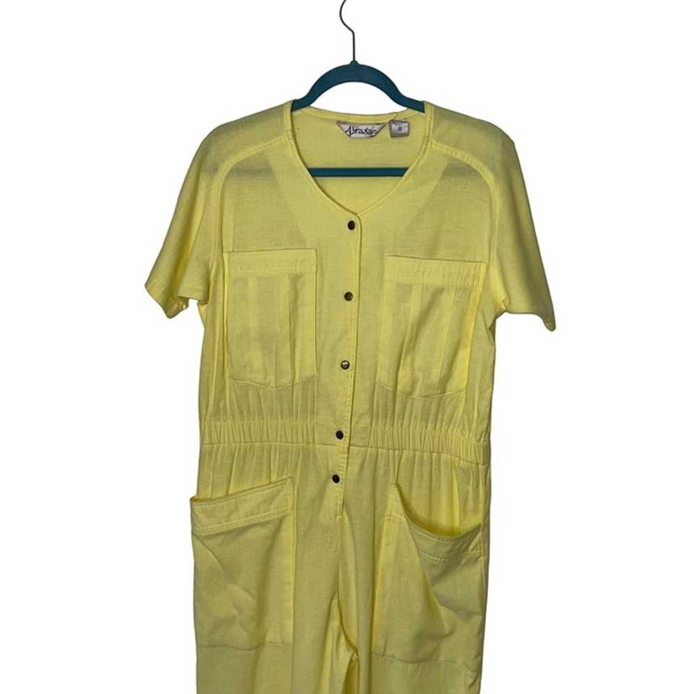 Abraxas Vintage Womens Jumpsuit Size Medium Yello… - image 4