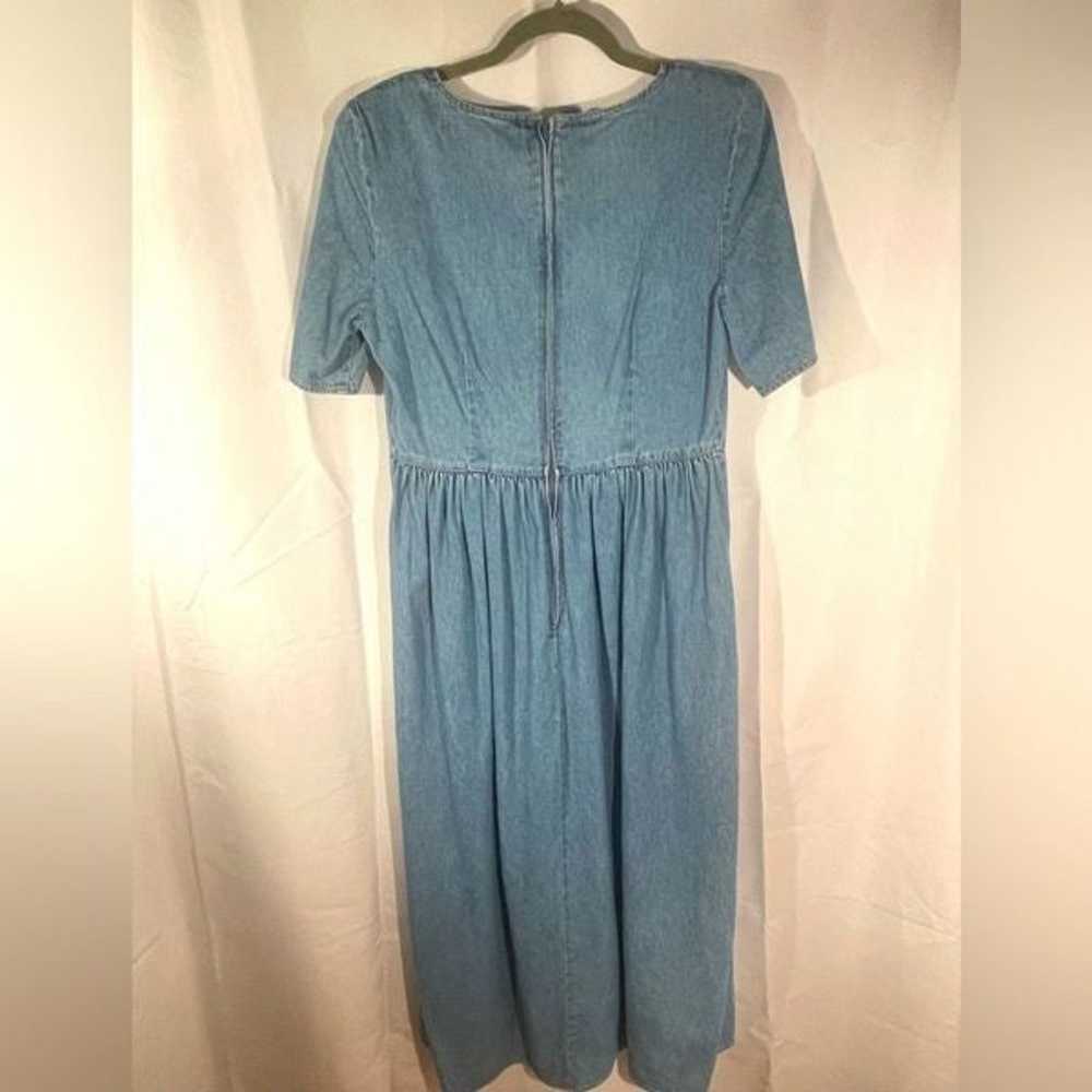 Vintage 80s/90s Plaza South Denim Dress Size 8 - image 2