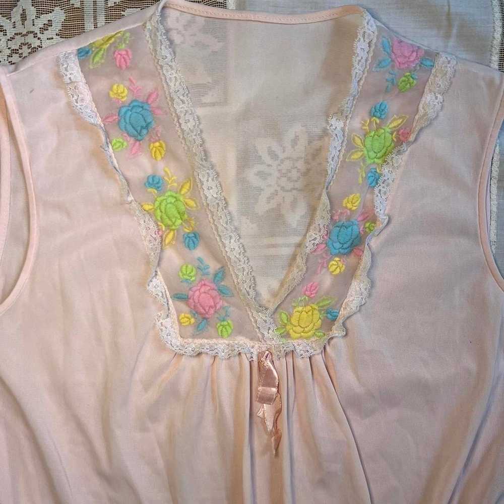 Vintage Pink Nightgown - image 2