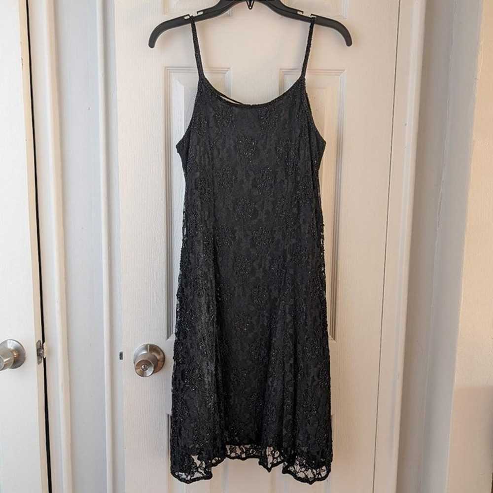 Vintage hand-beaded cocktail dress - image 1