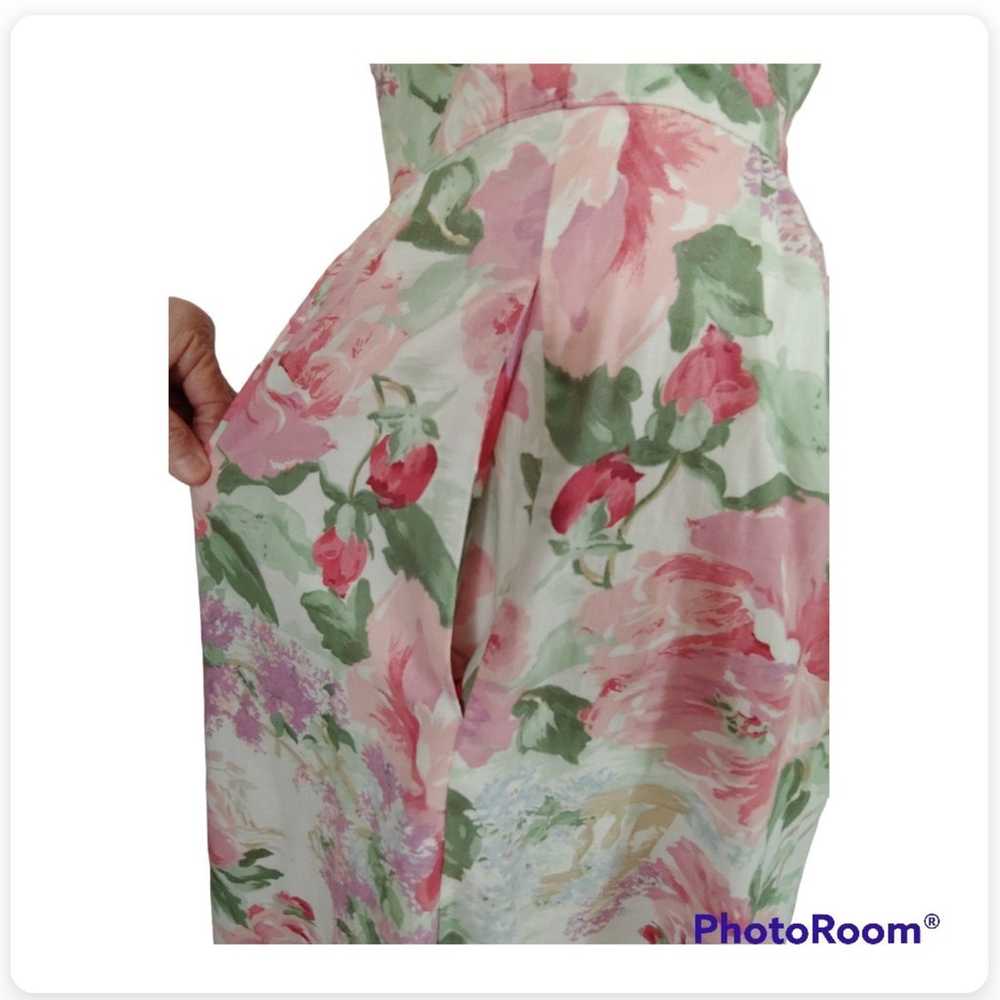 Vintage floral dress.  Size 8. - image 3