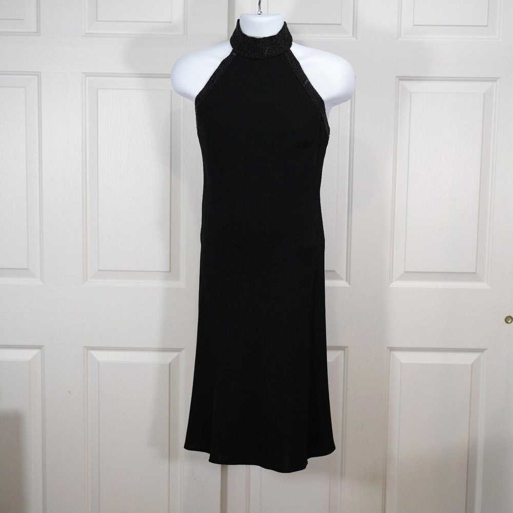 Vintage Lauren Ralph Lauren Halter Dress Rhinesto… - image 1