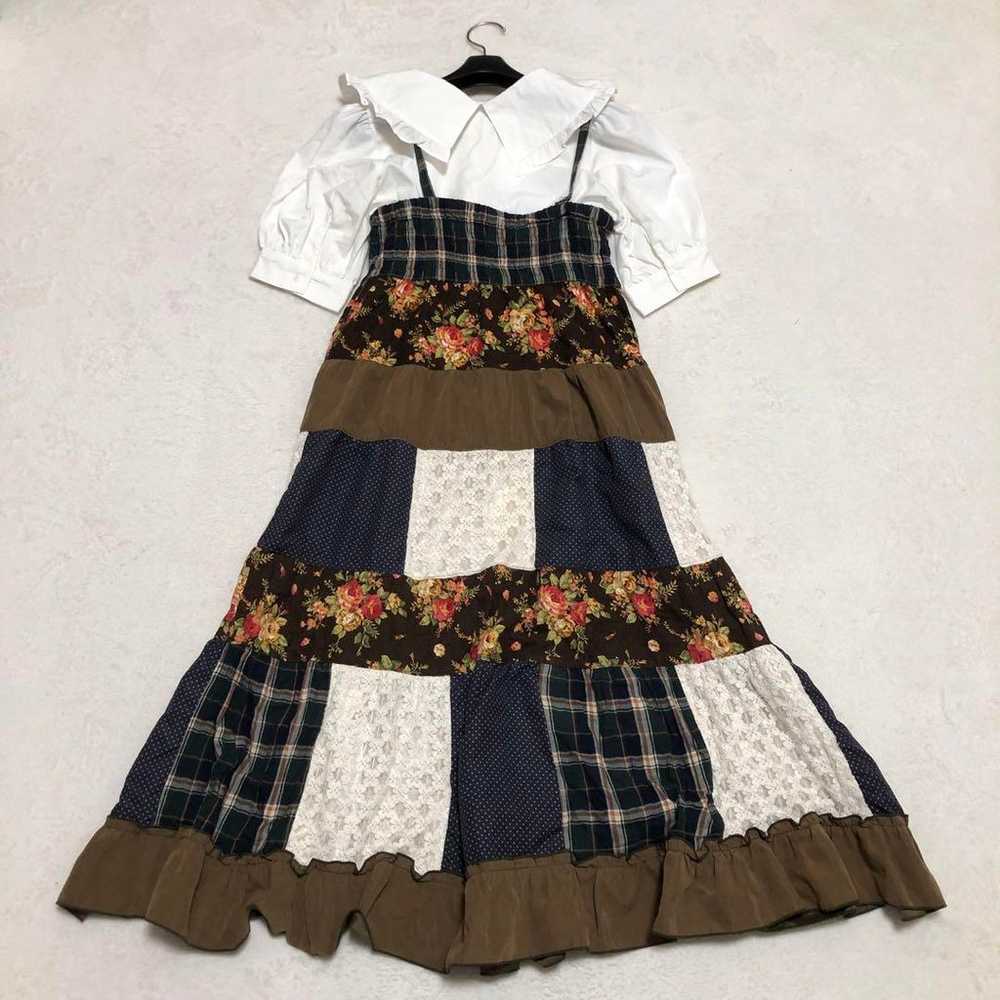 Retro Vintage♪ Patchwork Onepiece Forest Girl wit… - image 6