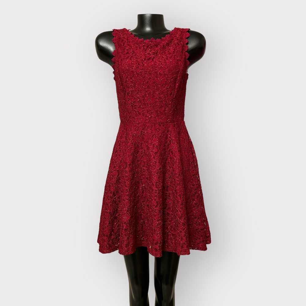 City Triangles VINTAGE Formal Red Lace Mini Dress… - image 1