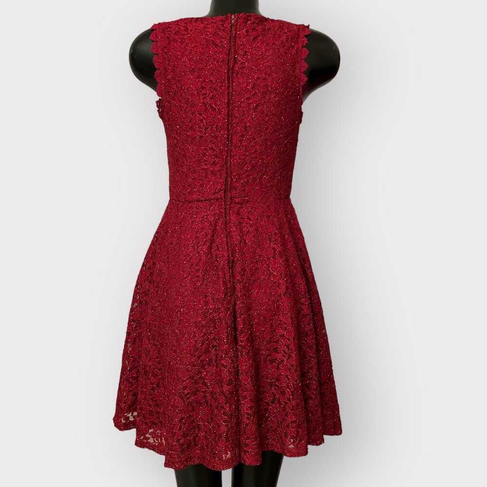 City Triangles VINTAGE Formal Red Lace Mini Dress… - image 4