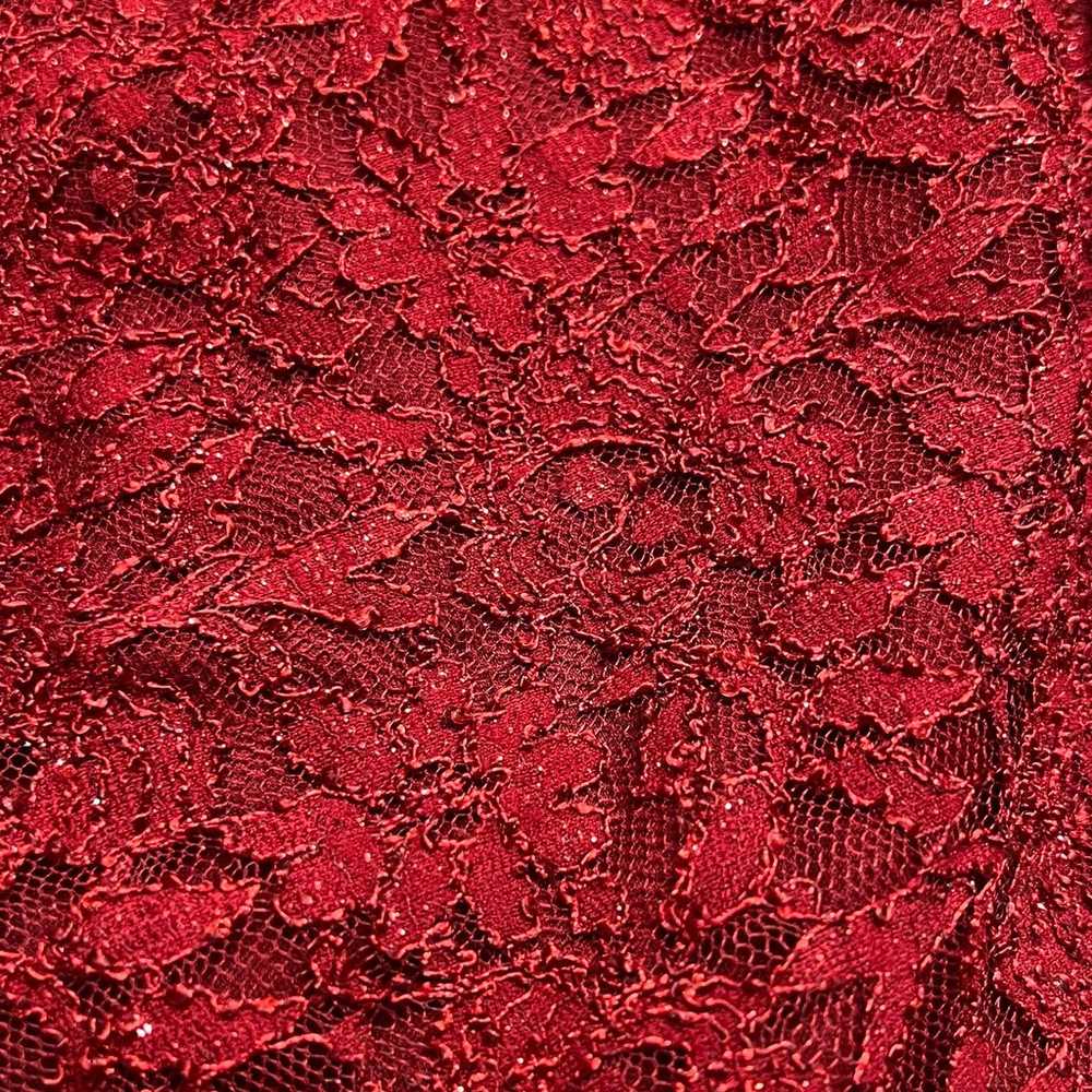 City Triangles VINTAGE Formal Red Lace Mini Dress… - image 6