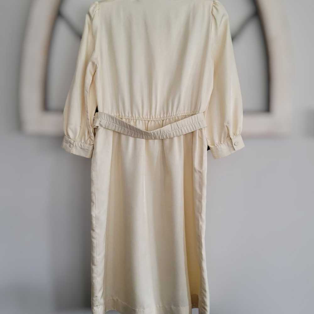 70's Vintage Leslie Fay Petites Pale Yellow Belte… - image 2