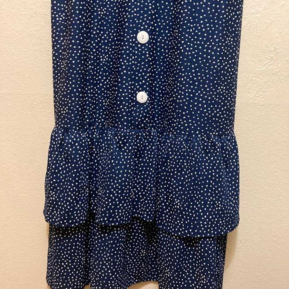 Vintage Tabby Of California Navy Polka Dot Drop W… - image 3