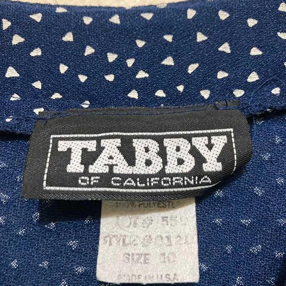 Vintage Tabby Of California Navy Polka Dot Drop W… - image 5