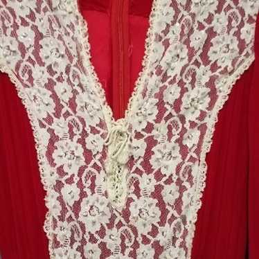 Beautiful Red Velvet Vintage Gown - image 1