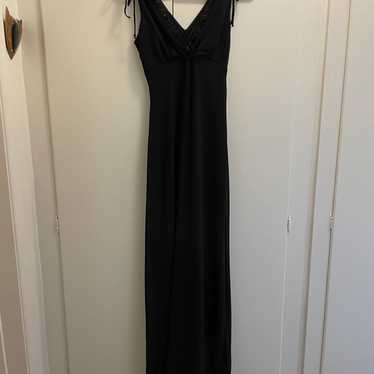 Jody Of California Black Maxi Tie Strap Maxi Dres… - image 1