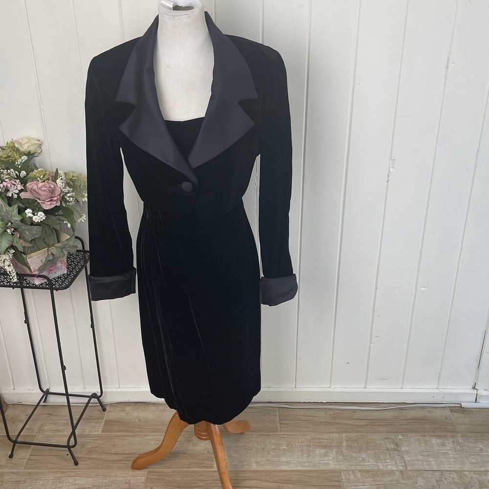 Vintage Alex Evenings velvet suit dress Limited E… - image 1