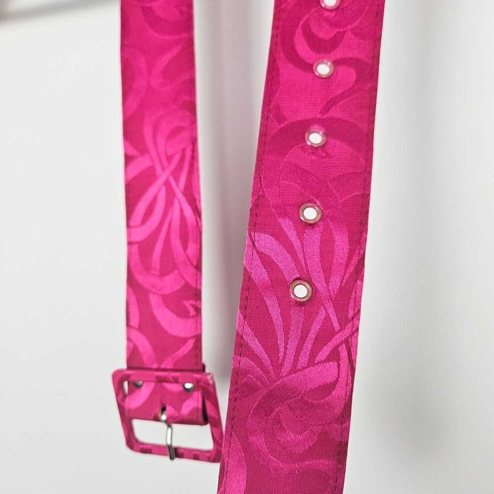 Vintage 100% Silk Satin Size 8 Hot Pink Drop Wais… - image 11