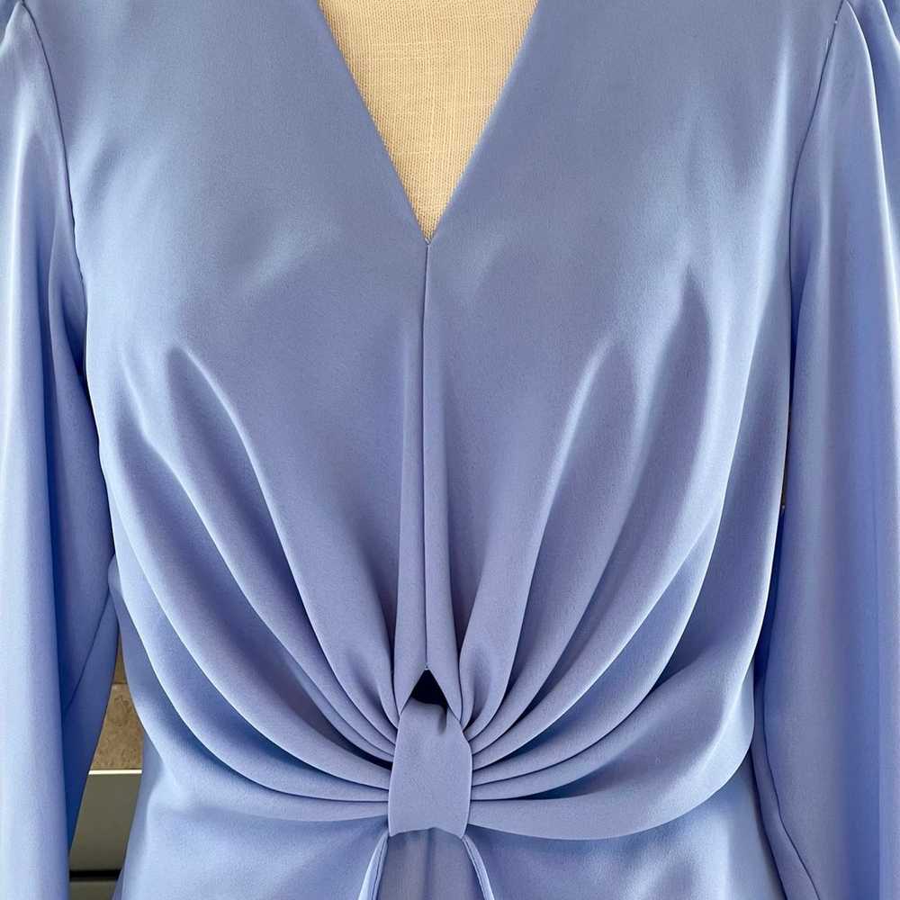 Vintage Periwinkle Blue Dress Chiffon  Knot Twist… - image 2