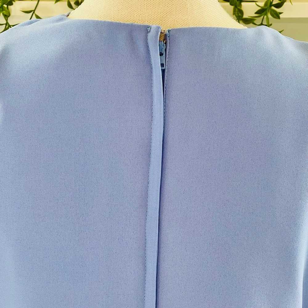 Vintage Periwinkle Blue Dress Chiffon  Knot Twist… - image 4