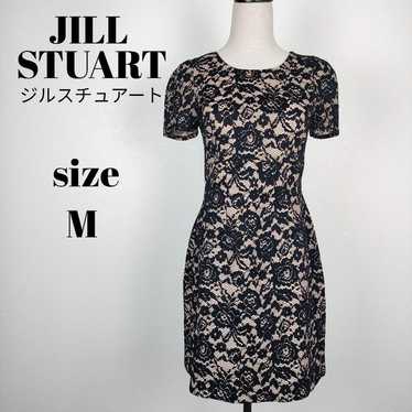 【a374】Jill Stuart Flower-Patterned Lace Short-Slee