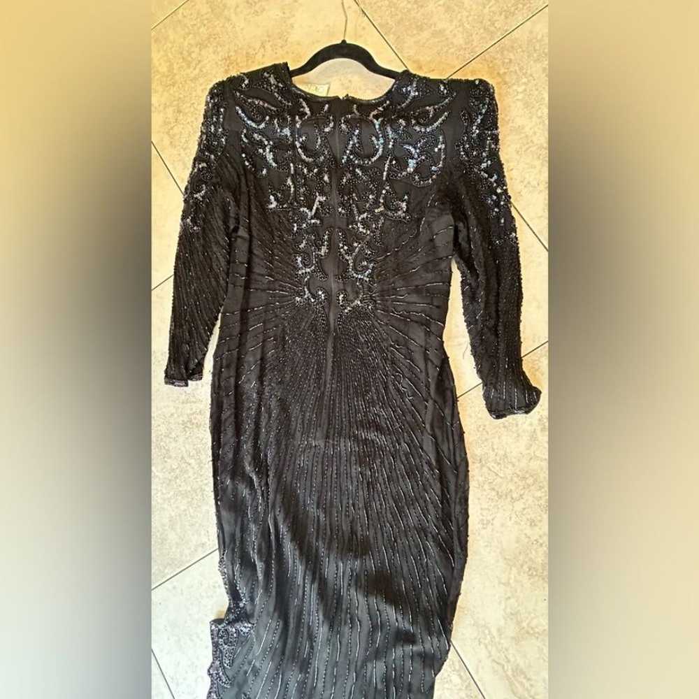 Vintage Cache silk asymmetrical dress size 8 - image 11