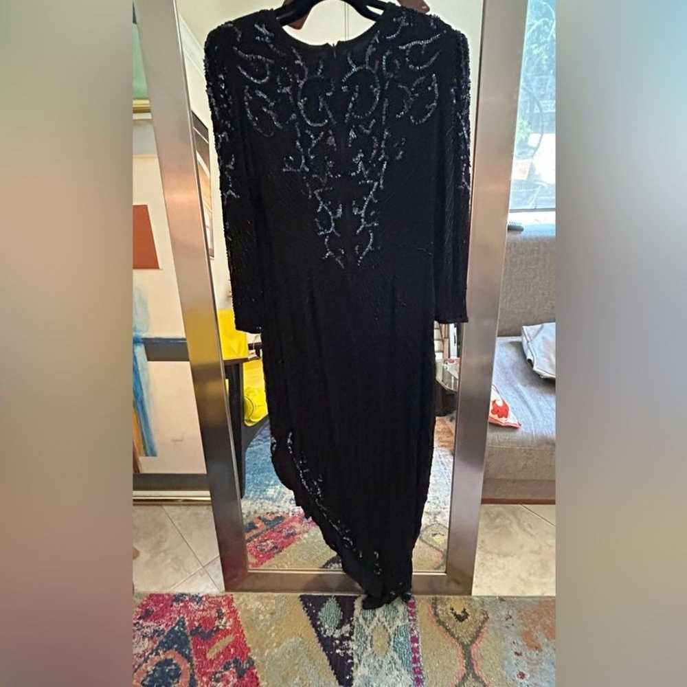 Vintage Cache silk asymmetrical dress size 8 - image 9