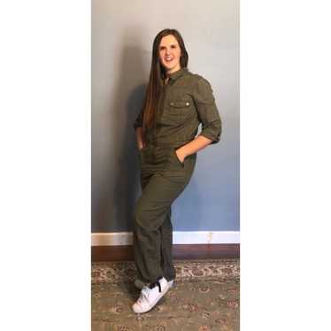 Vintage Free People Army Green Military Flight Su… - image 1