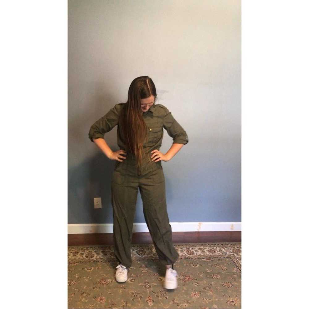 Vintage Free People Army Green Military Flight Su… - image 8