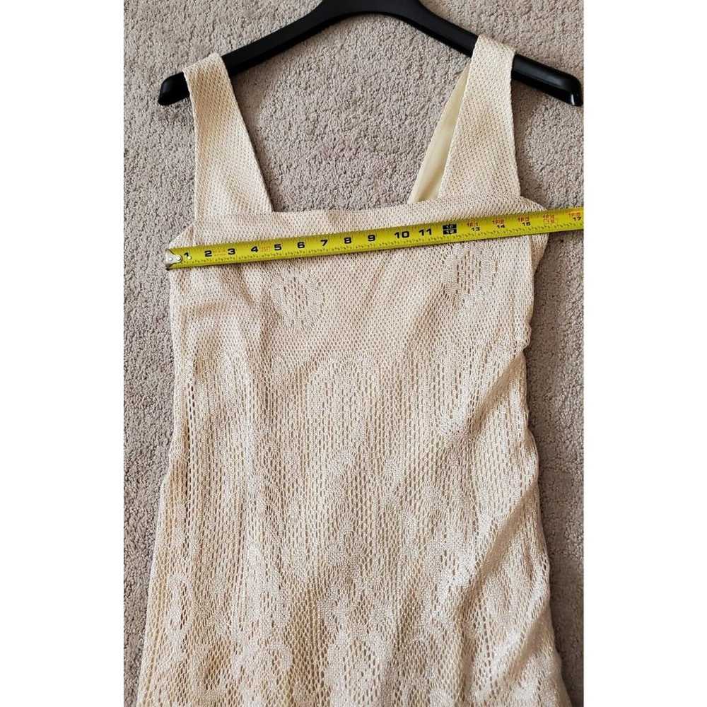 Gorgeous Vintage Damianou Beige Fringed Slip Dres… - image 6