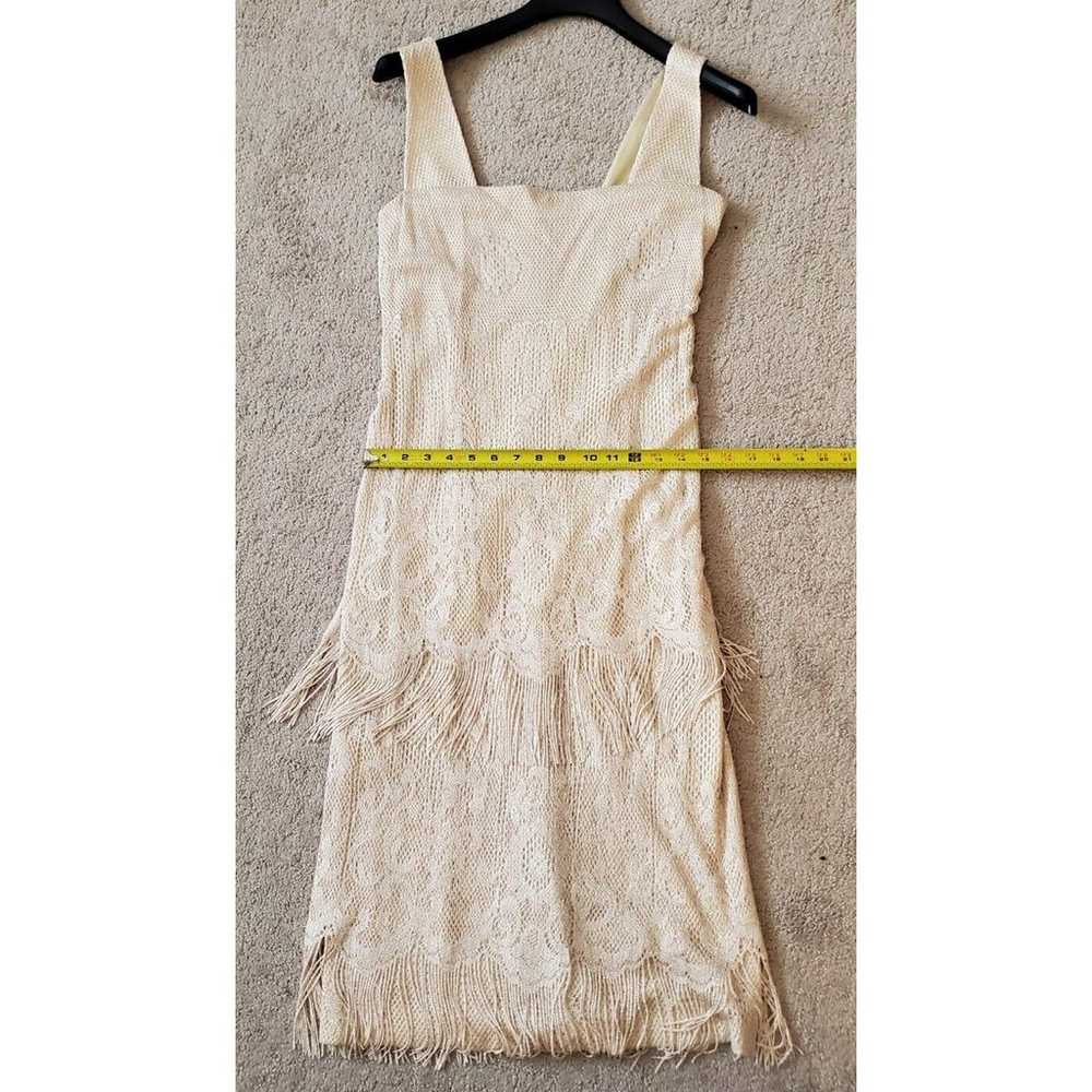 Gorgeous Vintage Damianou Beige Fringed Slip Dres… - image 9