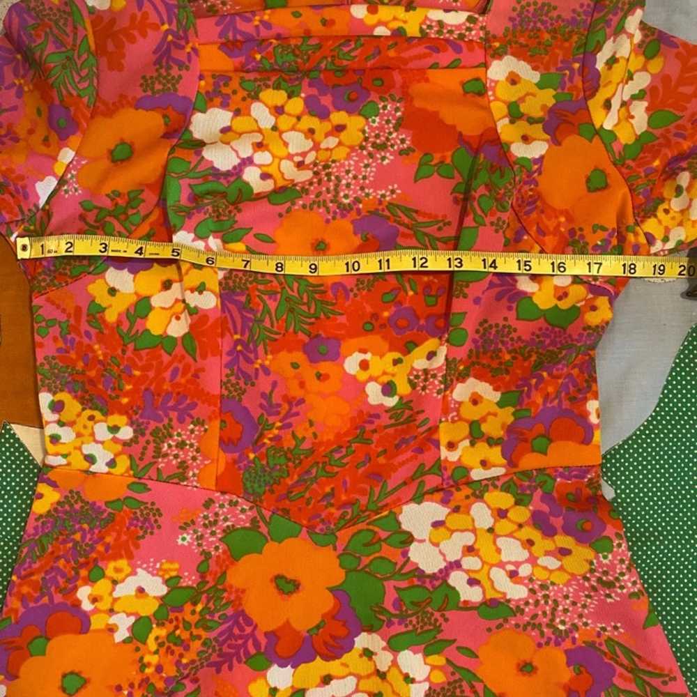 Vtg Floral Dress Lrg - image 6