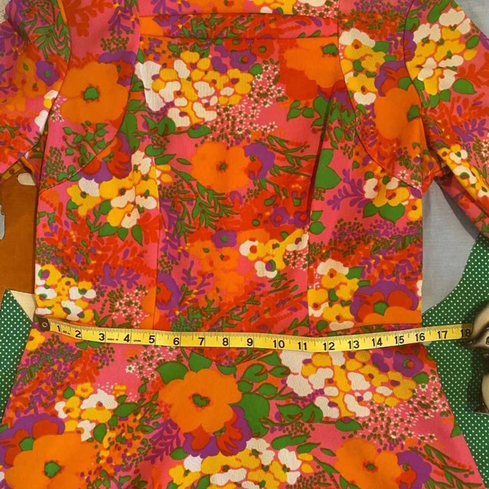 Vtg Floral Dress Lrg - image 9