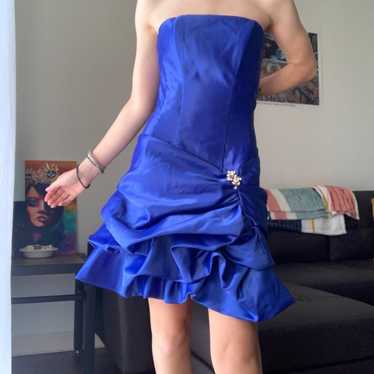 Royal Blue Cache prom dress